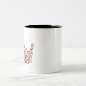 グリッターバラ金ゴールドクラウンクリップアートクイーンクリパートクラウン ツートーンマグカップ (中央)