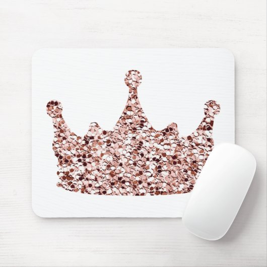 グリッターバラ金ゴールドクラウンクリップアートクイーンクリパートクラウン マウスパッド (マウス)