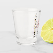 グリッターバラ金ゴールドスウィート16ドット ショットグラス (左)