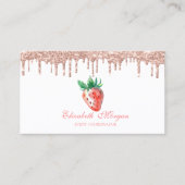 グリッターバラ金ゴールドドリップストロベリービジネスカード 名刺 (正面)