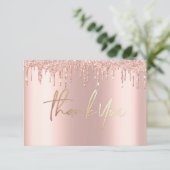 グリッターバラ金ゴールドドリップマーブルサンキューカード 招待状 (スタンド正面)