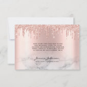 グリッターバラ金ゴールドドリップマーブルサンキューカード 招待状 (裏面)