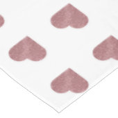 グリッターバラ金ゴールドハート白の背景 テーブルクロス (アングル)