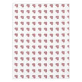 グリッターバラ金ゴールドハート白の背景 テーブルクロス (正面)