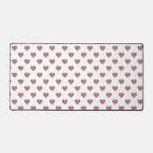 グリッターバラ金ゴールドハート白の背景 デスクマット (正面)