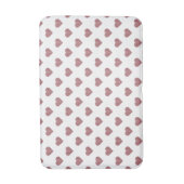 グリッターバラ金ゴールドハート白の背景 バスマット (正面縦)