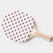 グリッターバラ金ゴールドハート白の背景 卓球ラケット (横)