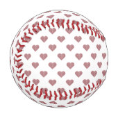 グリッターバラ金ゴールドハート白の背景 野球ボール (正面左)