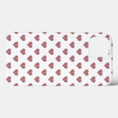 グリッターバラ金ゴールドハート白の背景 Case-Mate iPhoneケース (裏面 (横))