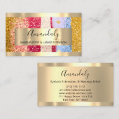 グリッターバラ金ゴールドフレームイベントプランナーストローク 名刺 (正面/裏面)