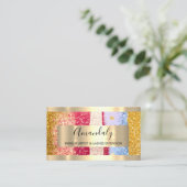 グリッターバラ金ゴールドフレームイベントプランナーストローク 名刺 (スタンド正面)