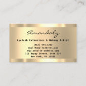 グリッターバラ金ゴールドフレームイベントプランナー化粧 名刺 (裏面)