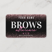 グリッターバラ金ゴールドブローアフターケアカード 名刺 (正面)