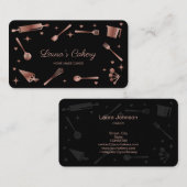 グリッターバラ金ゴールドベーキングツールウィスク 名刺 (正面/裏面)