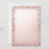 グリッターバラ金ゴールドモダン書道80誕生日 招待状 (裏面)