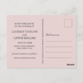 グリッターバラ金ゴールド写真ウェディング日付を保存 ポストカード (裏面)