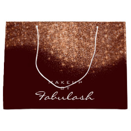 グリッターバラ金ゴールド名ブルゴーニュブライダル銅 ラージペーパーバッグ