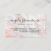 グリッターバラ金ゴールド大理石フェミニン書 名刺 (裏面)