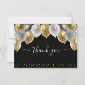 グリッターバルーンありがとう サンキューカード (正面)