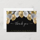 グリッターバルーンありがとう サンキューカード (正面/裏面)
