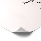 グリッターバルーンのピンクとシルバー誕生日 ポスター (角)