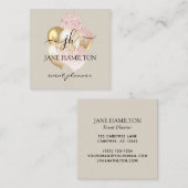 グリッターバルーンイベントプランナー スクエア名刺 (正面/裏面)