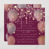 グリッターバルーンバラブライダルスウィート16thマルサル 招待状 (正面/裏面)