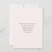 グリッターバルーンバンチピンク&シルバーサンキュー サンキューカード (裏面)