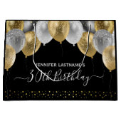 グリッターバルーン30th誕生日パーティー ラージペーパーバッグ (正面)