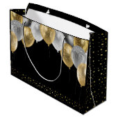 グリッターバルーン90th誕生日パーティー ラージペーパーバッグ (裏面アングル)