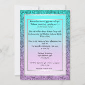 グリッターバレエシューズ宝石パターンスウィート16パーティー 招待状 (裏面)