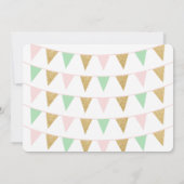 グリッターバンティング|卒業パーティー招待状 招待状 (裏面)