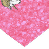 グリッターパステルピンクウォリアリティユニコーンパーティーテーマ ロングテーブルランナー (コーナー)