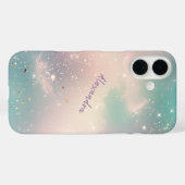 グリッターパステルミルキーウェイ銀河系名前をカスタムする Case-Mate iPhoneケース (裏面 (横))