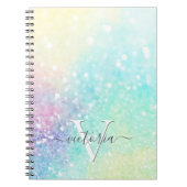 グリッターパステル《写真》ぼけ味パタカラフルーン ノートブック (正面)