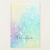 グリッターパステル《写真》ぼけ味パタカラフルーン プランナー手帳 (正面)