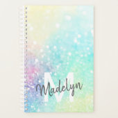 グリッターパステル《写真》ぼけ味パタカラフルーン プランナー手帳 (正面)