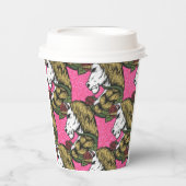 グリッターパスルピンクウォリアリティユニコーン紙カップ 紙コップ (正面)