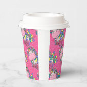 グリッターパスルピンクブラックユニコーン紙カップ 紙コップ (右)