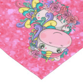 グリッターパスルピンクユニコーンロングテーブルランナー ロングテーブルランナー (コーナー)