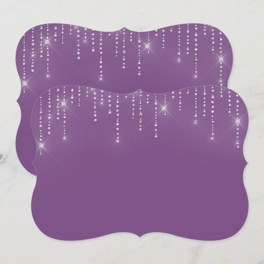 グリッターパターン空白の招待状 招待状 (正面/裏面)