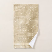 グリッターパターン金ゴールドID671 バスタオルセット (ハンドタオル)