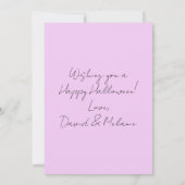 グリッターパンプキンハロウィングリーティングカード 招待状 (裏面)