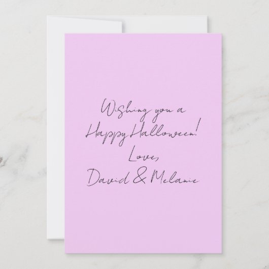 グリッターパンプキンハロウィングリーティングカード 招待状 (裏面)