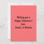 グリッターパンプキンハロウィングリーティングカード 招待状 (裏面)