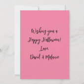 グリッターパンプキンハロウィングリーティングカード 招待状 (裏面)