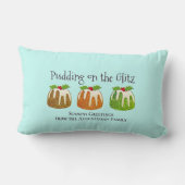 グリッターパーソナライズされたクリスマスプリン ランバークッション (裏面)