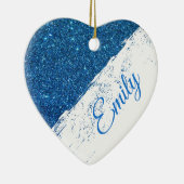 グリッターパーソナライズされたスプレー セラミックオーナメント (右)