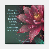 グリッターパーソナライズされたフラワー冷蔵庫用マグネット マグネット (正面)