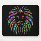 グリッターパーソナライズされたライオン野生動物 マウスパッド (正面)
